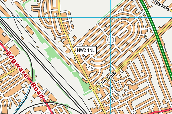 NW2 1NL map - OS VectorMap District (Ordnance Survey)