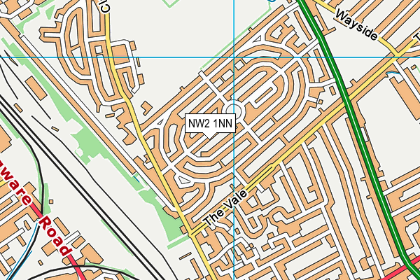 NW2 1NN map - OS VectorMap District (Ordnance Survey)