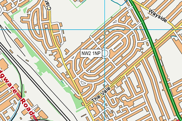 NW2 1NP map - OS VectorMap District (Ordnance Survey)