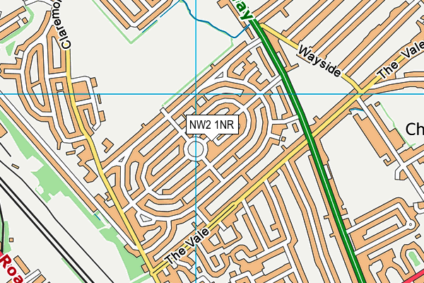 NW2 1NR map - OS VectorMap District (Ordnance Survey)