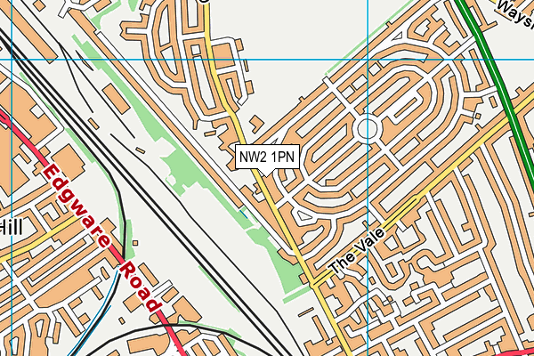 NW2 1PN map - OS VectorMap District (Ordnance Survey)