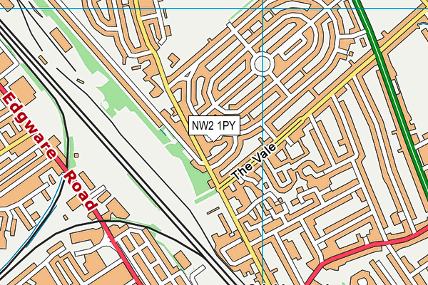 NW2 1PY map - OS VectorMap District (Ordnance Survey)