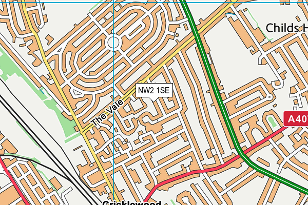 NW2 1SE map - OS VectorMap District (Ordnance Survey)