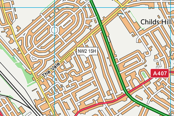 NW2 1SH map - OS VectorMap District (Ordnance Survey)