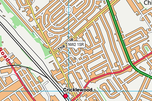 NW2 1SR map - OS VectorMap District (Ordnance Survey)