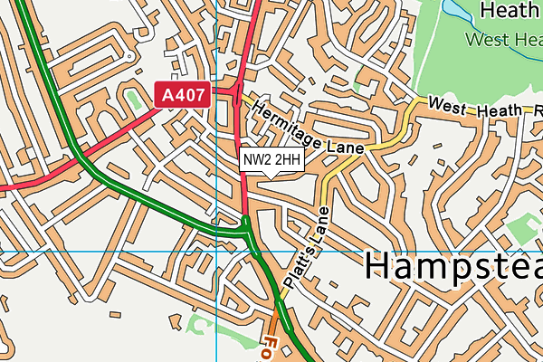 NW2 2HH map - OS VectorMap District (Ordnance Survey)