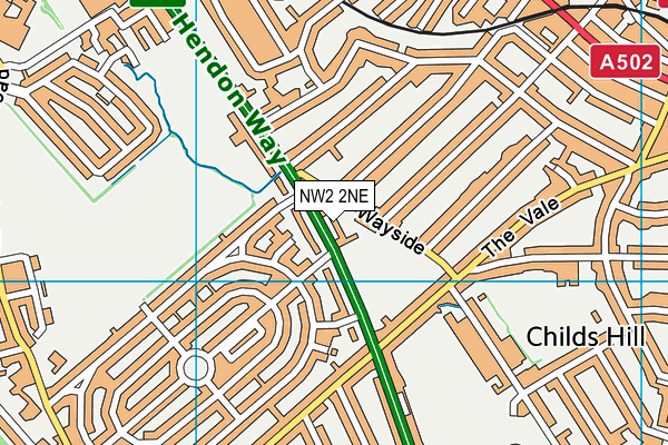 NW2 2NE map - OS VectorMap District (Ordnance Survey)