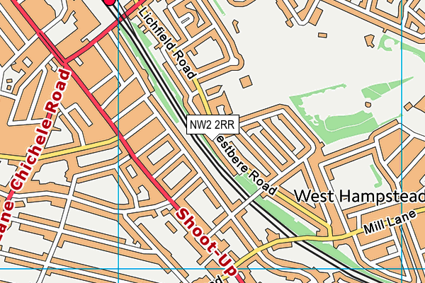 NW2 2RR map - OS VectorMap District (Ordnance Survey)