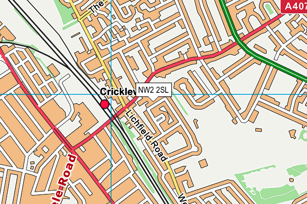 NW2 2SL map - OS VectorMap District (Ordnance Survey)