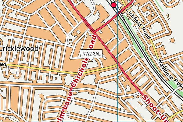 NW2 3AL map - OS VectorMap District (Ordnance Survey)