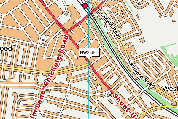 NW2 3EL map - OS VectorMap District (Ordnance Survey)