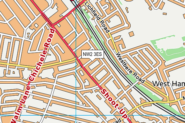 NW2 3ES map - OS VectorMap District (Ordnance Survey)