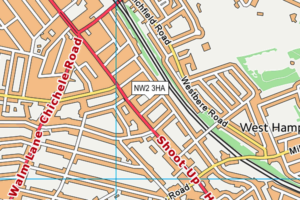 NW2 3HA map - OS VectorMap District (Ordnance Survey)