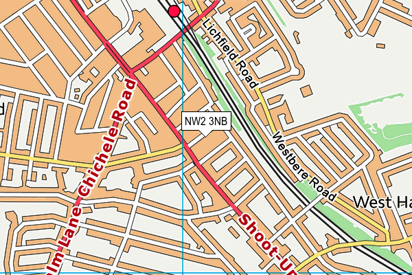 NW2 3NB map - OS VectorMap District (Ordnance Survey)