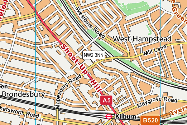 NW2 3NN map - OS VectorMap District (Ordnance Survey)