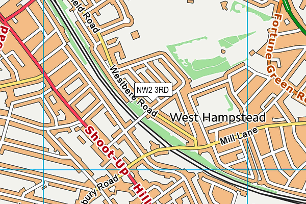 NW2 3RD map - OS VectorMap District (Ordnance Survey)