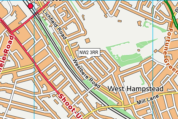 NW2 3RR map - OS VectorMap District (Ordnance Survey)