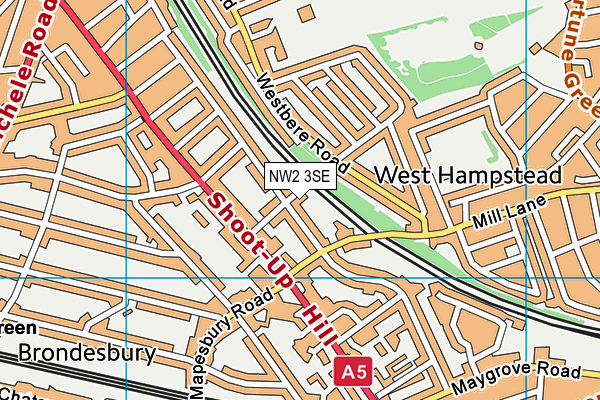 NW2 3SE map - OS VectorMap District (Ordnance Survey)