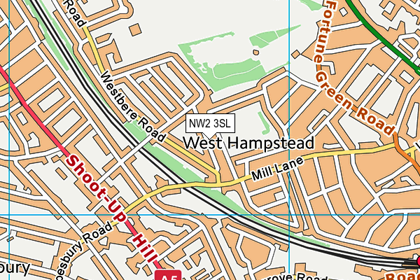NW2 3SL map - OS VectorMap District (Ordnance Survey)