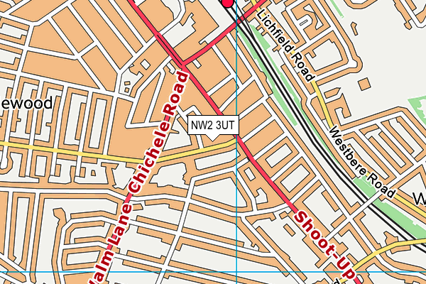 NW2 3UT map - OS VectorMap District (Ordnance Survey)
