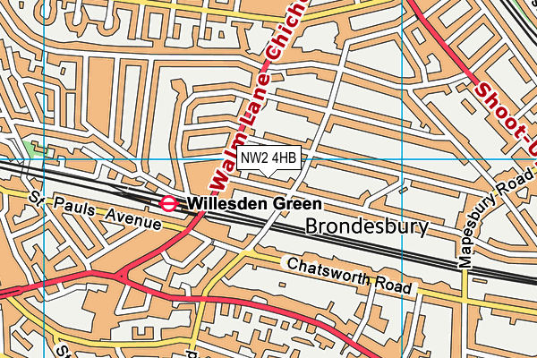 NW2 4HB map - OS VectorMap District (Ordnance Survey)