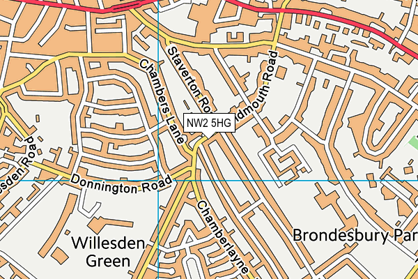 NW2 5HG map - OS VectorMap District (Ordnance Survey)
