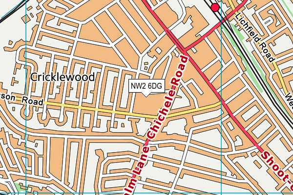 NW2 6DG map - OS VectorMap District (Ordnance Survey)