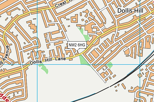 NW2 6HG map - OS VectorMap District (Ordnance Survey)