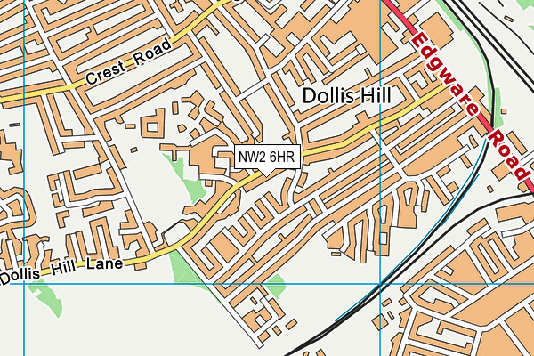 NW2 6HR map - OS VectorMap District (Ordnance Survey)