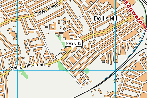 NW2 6HS map - OS VectorMap District (Ordnance Survey)