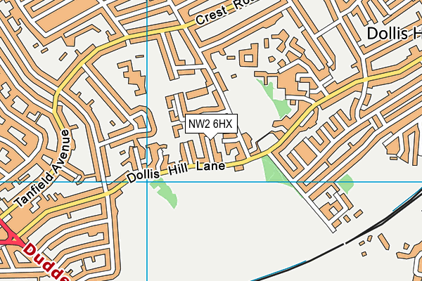 NW2 6HX map - OS VectorMap District (Ordnance Survey)