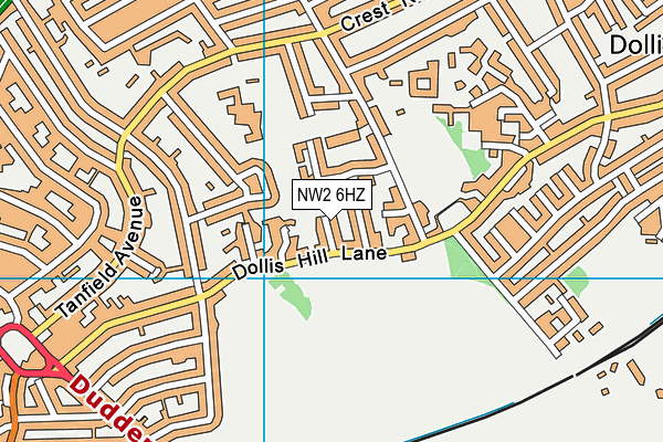 NW2 6HZ map - OS VectorMap District (Ordnance Survey)
