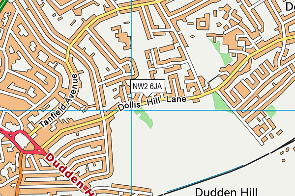 Gladstone Park map (NW2 6JA) - OS VectorMap District (Ordnance Survey)