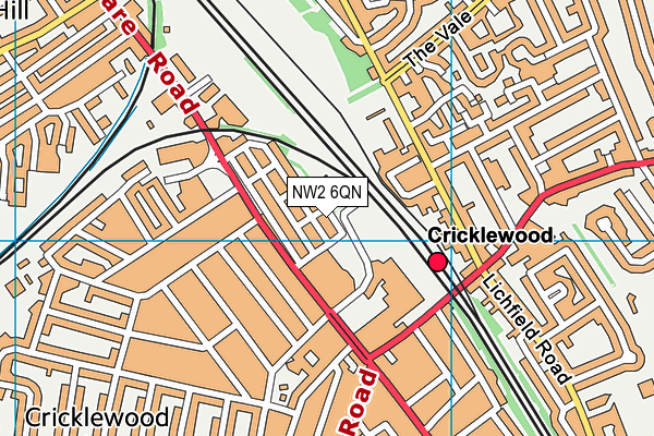 NW2 6QN map - OS VectorMap District (Ordnance Survey)