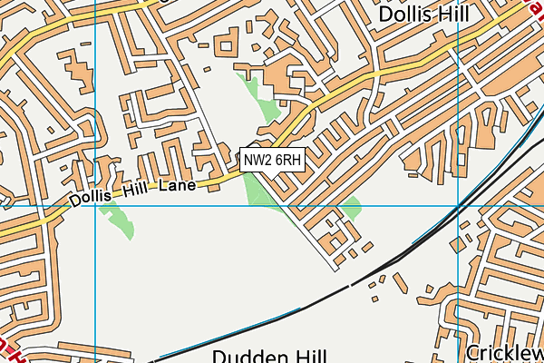 NW2 6RH map - OS VectorMap District (Ordnance Survey)