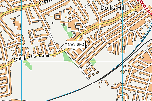 NW2 6RQ map - OS VectorMap District (Ordnance Survey)