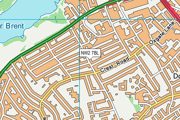 NW2 7BL map - OS VectorMap District (Ordnance Survey)