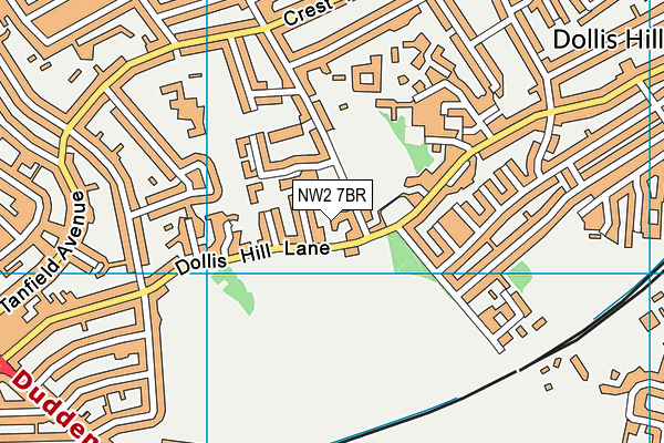 NW2 7BR map - OS VectorMap District (Ordnance Survey)
