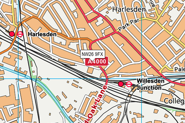 NW26 9FX map - OS VectorMap District (Ordnance Survey)