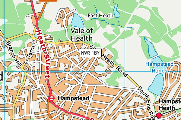NW3 1BY map - OS VectorMap District (Ordnance Survey)