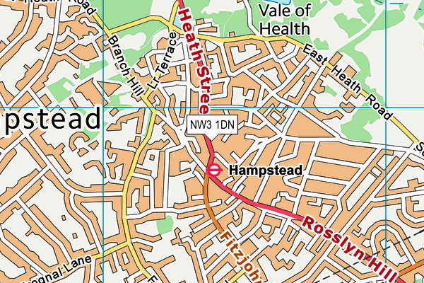 Heathside Preparatory School map (NW3 1DN) - OS VectorMap District (Ordnance Survey)