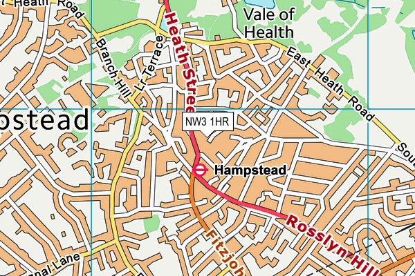 NW3 1HR map - OS VectorMap District (Ordnance Survey)