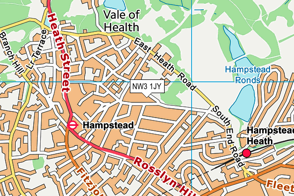 NW3 1JY map - OS VectorMap District (Ordnance Survey)