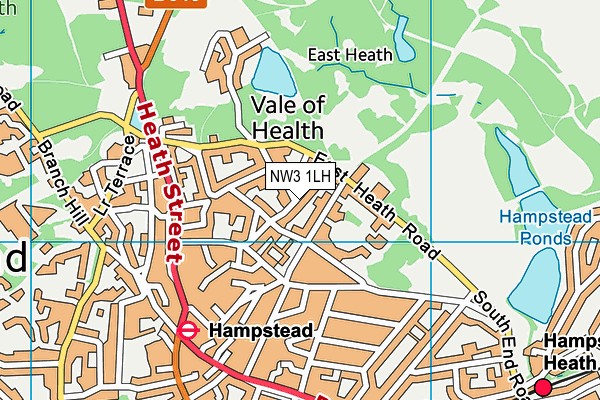 NW3 1LH map - OS VectorMap District (Ordnance Survey)