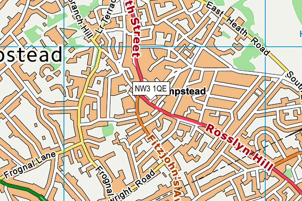 NW3 1QE map - OS VectorMap District (Ordnance Survey)