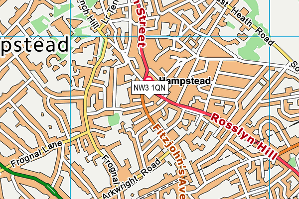 NW3 1QN map - OS VectorMap District (Ordnance Survey)