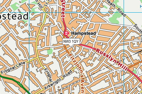 NW3 1QY map - OS VectorMap District (Ordnance Survey)