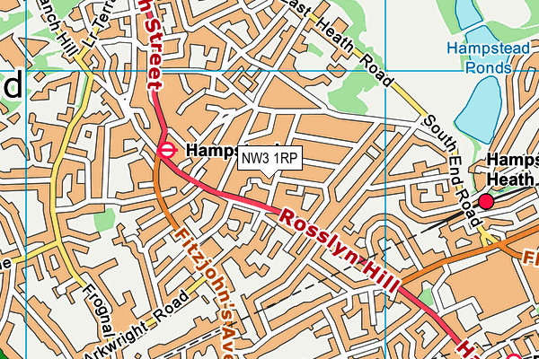 NW3 1RP map - OS VectorMap District (Ordnance Survey)