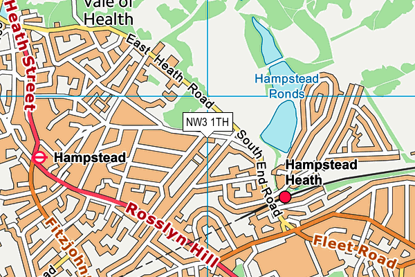 NW3 1TH map - OS VectorMap District (Ordnance Survey)
