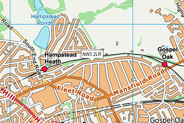 NW3 2LR map - OS VectorMap District (Ordnance Survey)